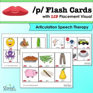 p sound, articulation, speech therapy, flashcards
