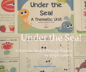 Under the Sea! Speech Therapy Product by Simply Speech