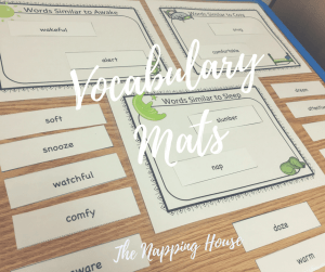 The Napping House, Vocabulary Mats