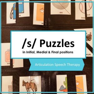 S Sound puzzles, articulation, speech therapy
