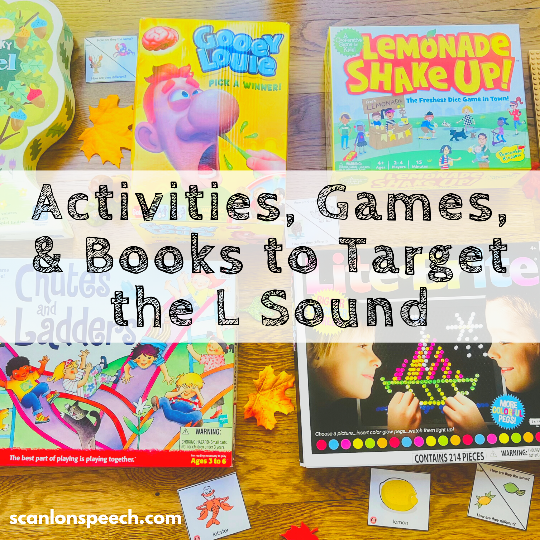 activities, games, books, l sound